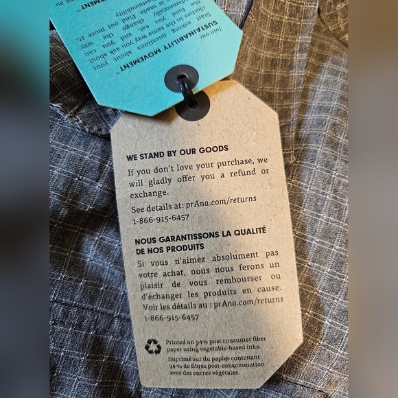 Prana Men's Garvan Long-Sleeve Button-Down Shirt, Charcoal, MED - Picture 14 of 15